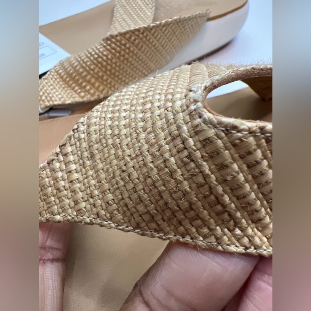 Ancient Greek Charys Comfort Sandals Womens 11 Raffia Chunky Sole New - Picture 5 of 10